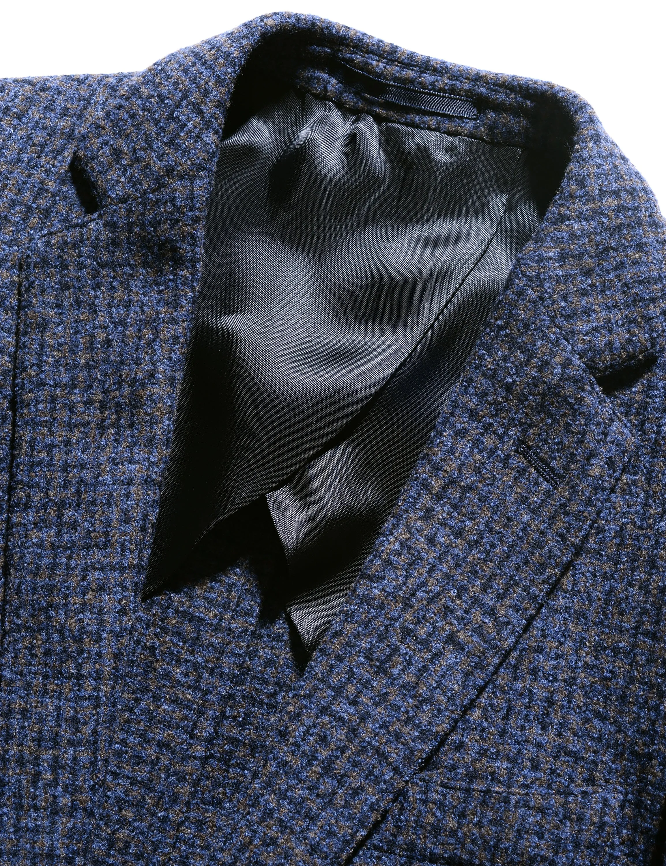 FINAL SALE: BKT35 Unstructured Jacket in 14.5 Micron Lofted Wool & Silk - Inverno Blue