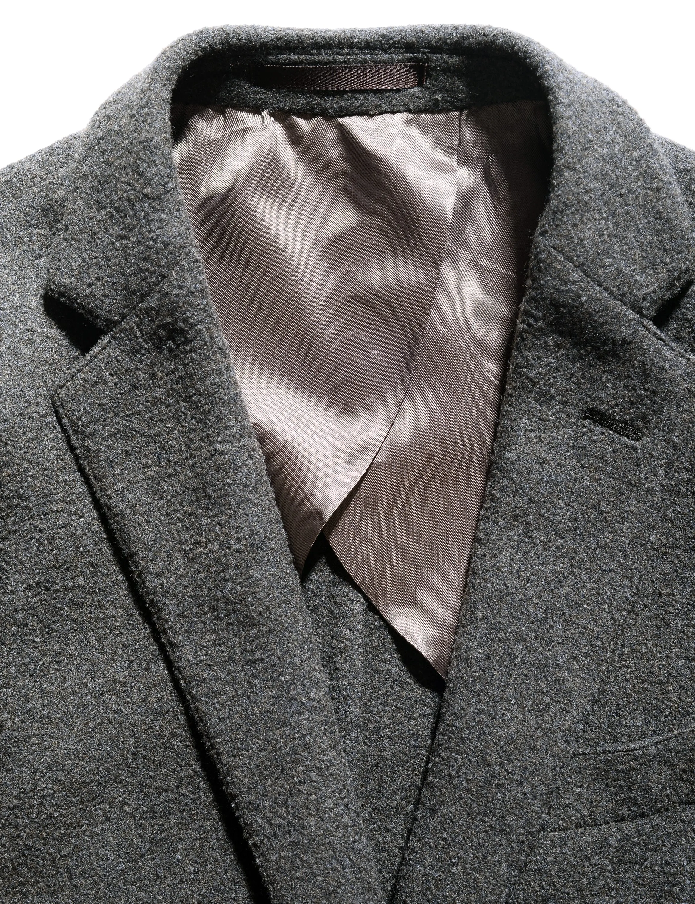 FINAL SALE: BKT35 Unstructured Jacket in 14.5 Micron Lofted Wool & Silk - London Gray