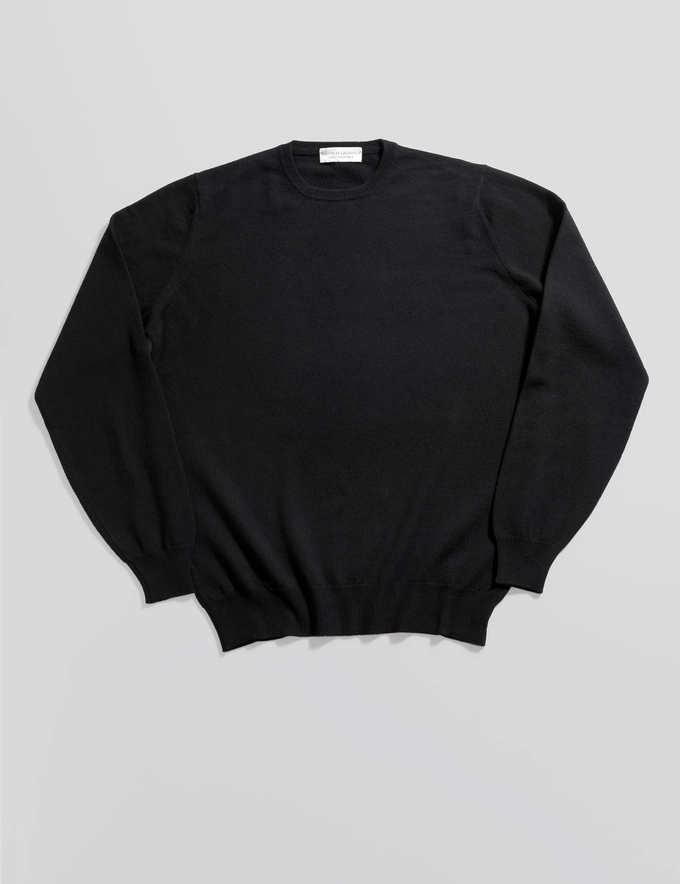 FINAL SALE: Wool Cashmere Crewneck - Black