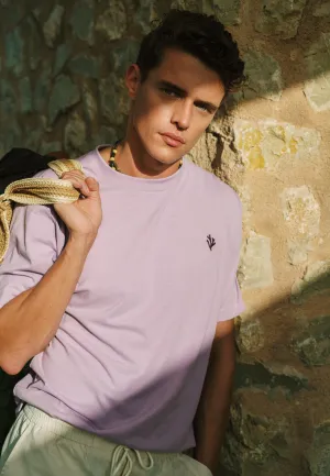 FINN relaxed t-shirt coral logo | purple rose