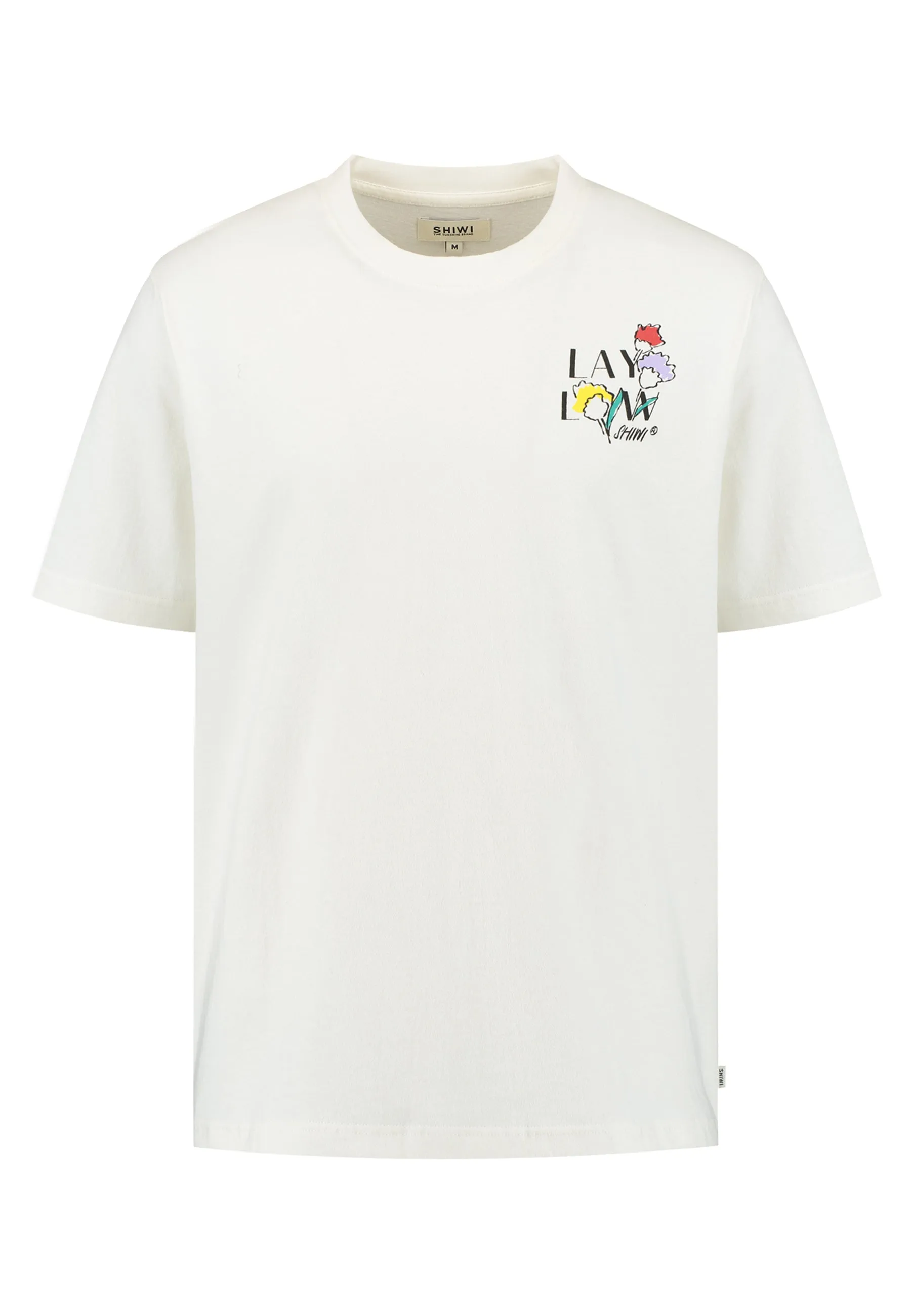 FINN relaxed t-shirt sketched flowers | white