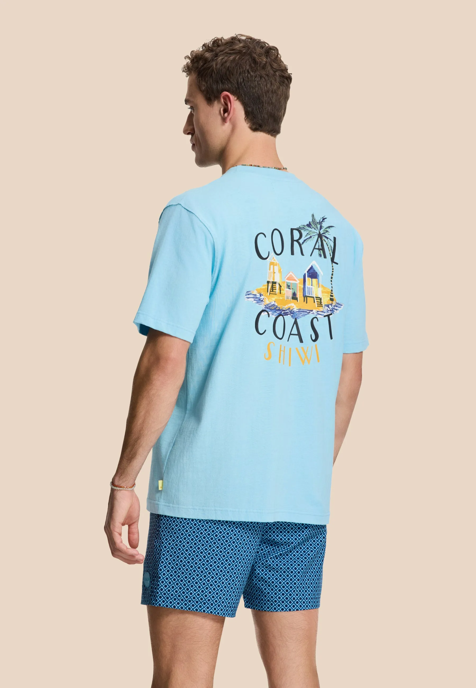 FINN relaxed t-shirt sketched island | blue sky