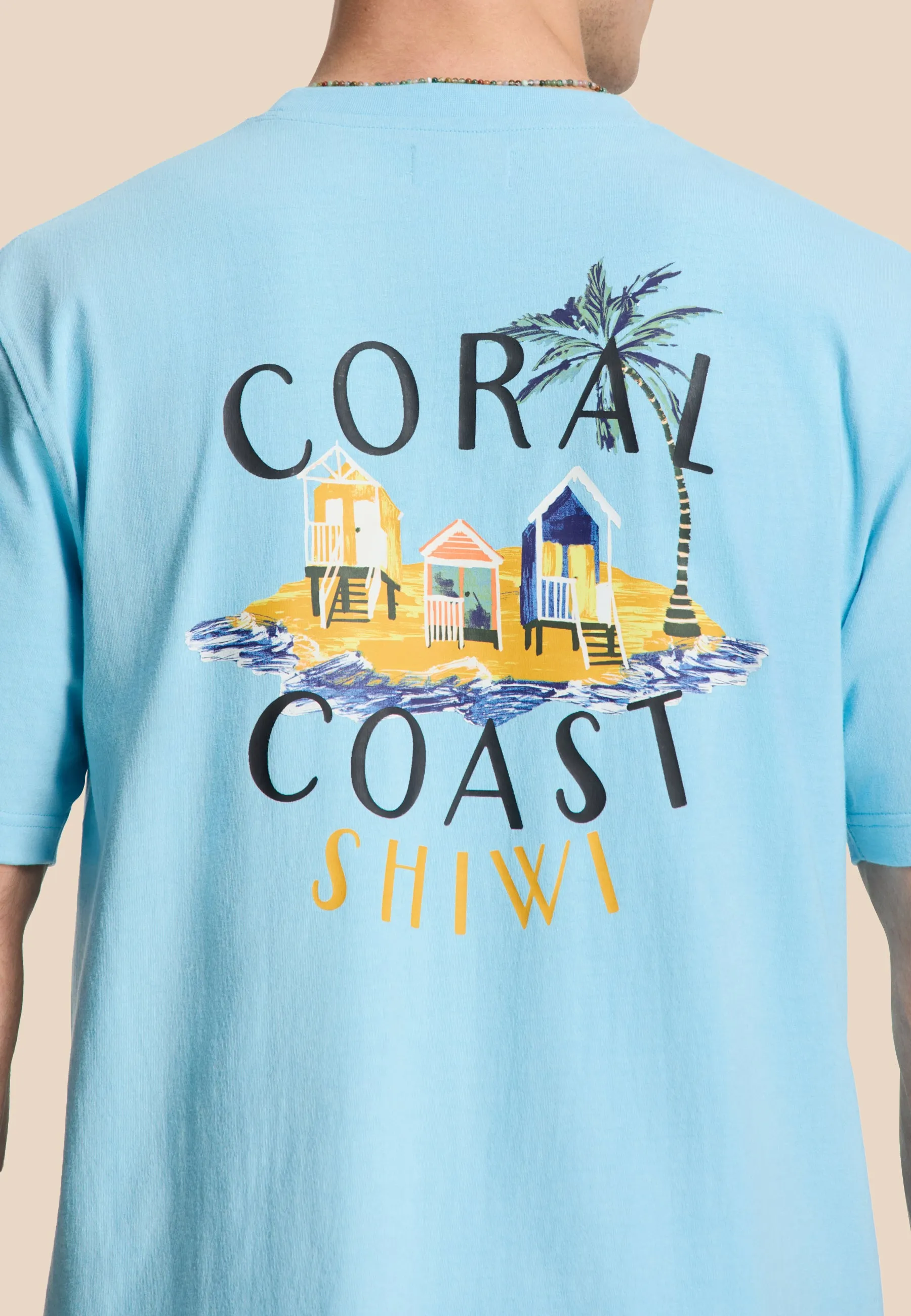 FINN relaxed t-shirt sketched island | blue sky