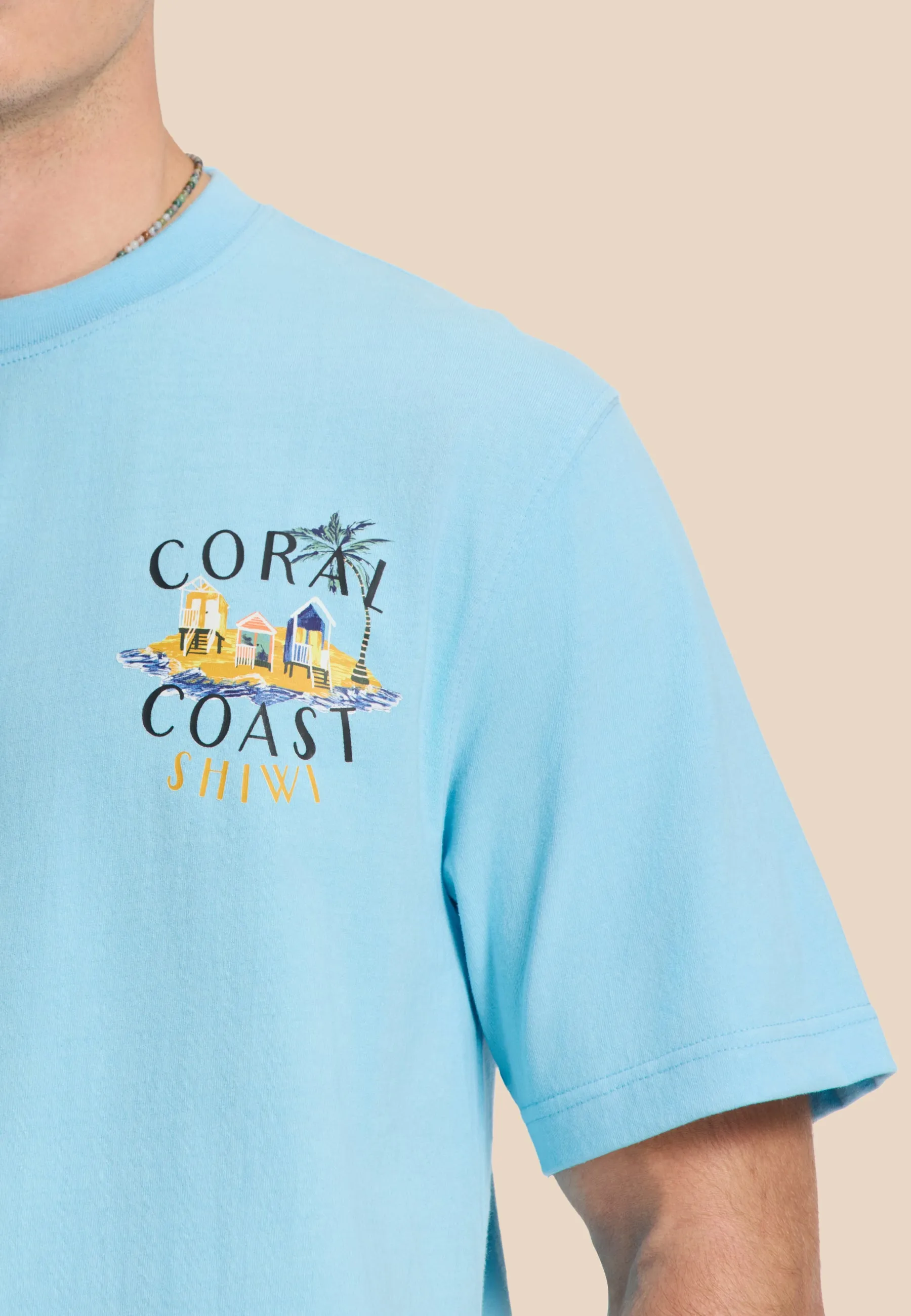 FINN relaxed t-shirt sketched island | blue sky