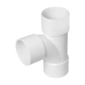 FloPlast ABS Solvent Weld Swept Tee 40mm White