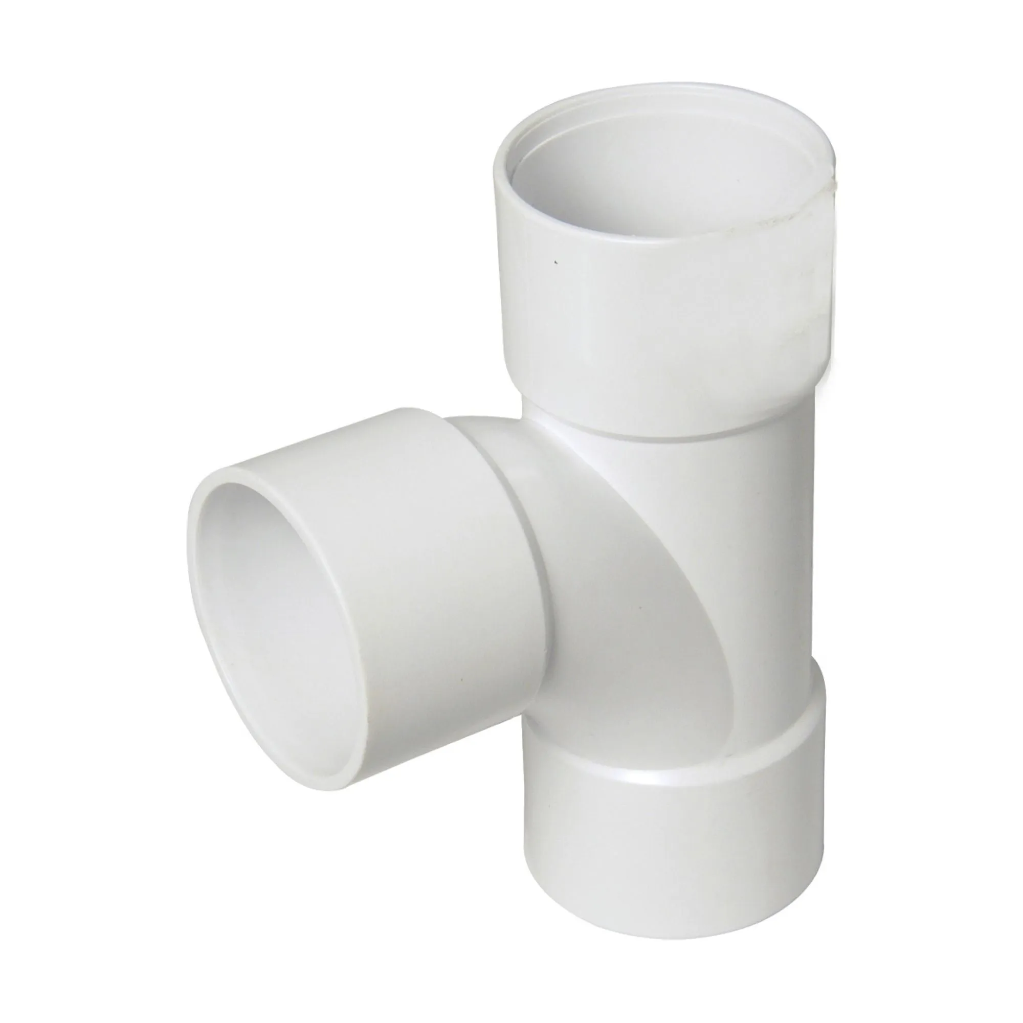 FloPlast ABS Solvent Weld Swept Tee 50mm White (Pack of 5)