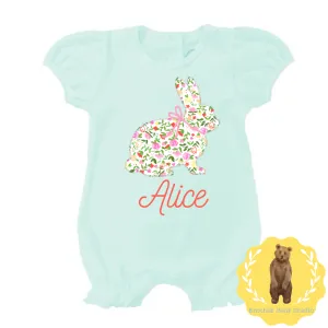Floral Bunny with name Bubble