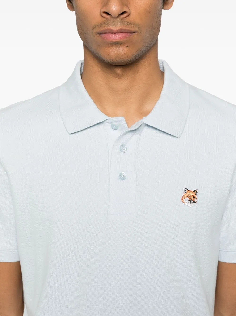 Fox head cotton polo shirt