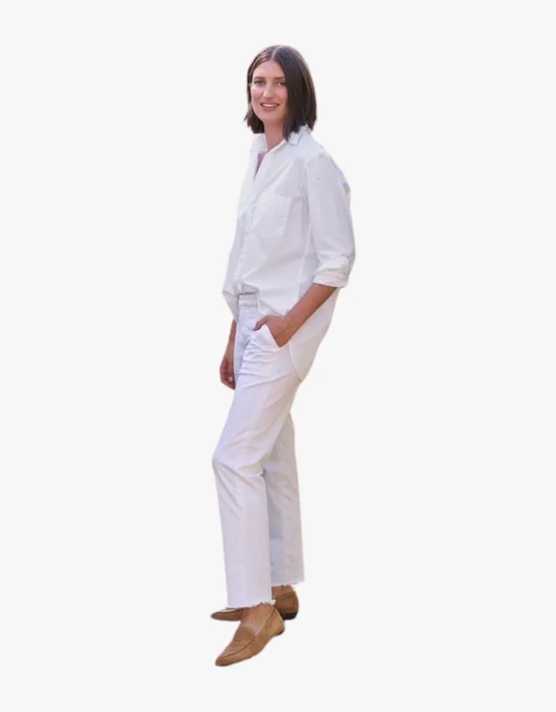 Frank & Eileen Blackrock The Italian Utility Pants in Chalk (Italian Cotton Twill)