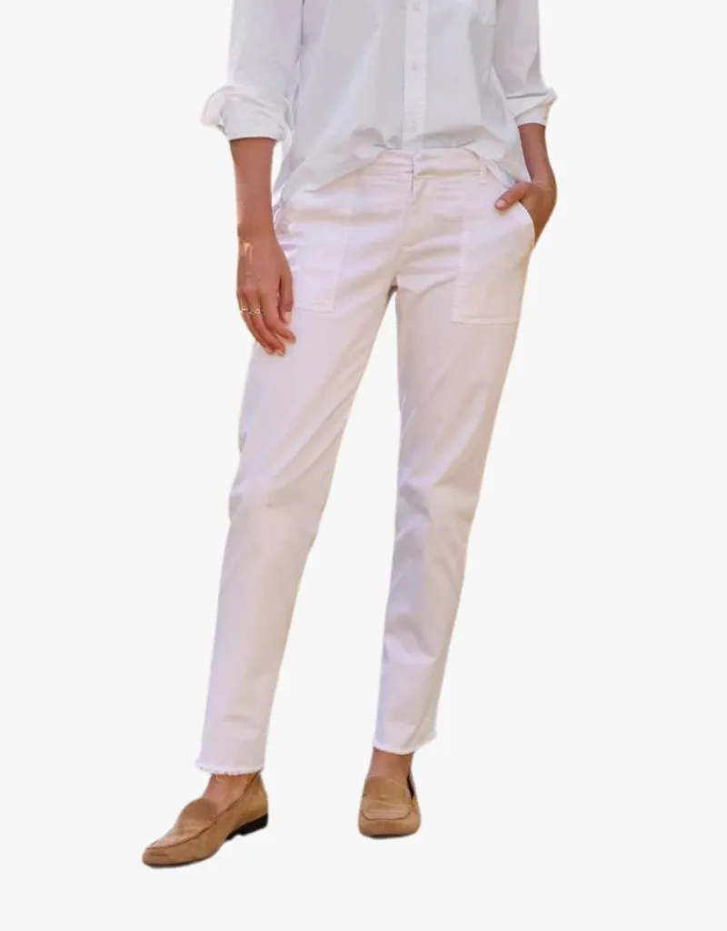 Frank & Eileen Blackrock The Italian Utility Pants in Chalk (Italian Cotton Twill)