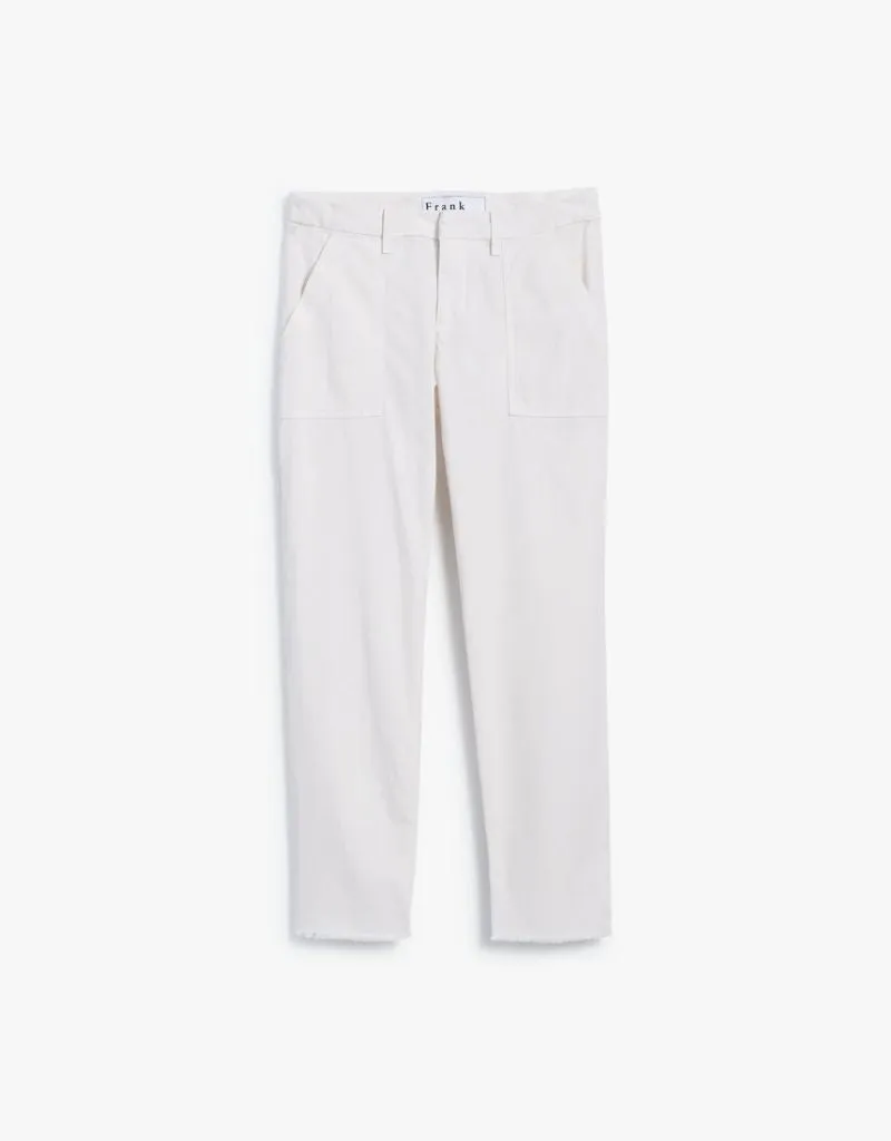 Frank & Eileen Blackrock The Italian Utility Pants in Chalk (Italian Cotton Twill)