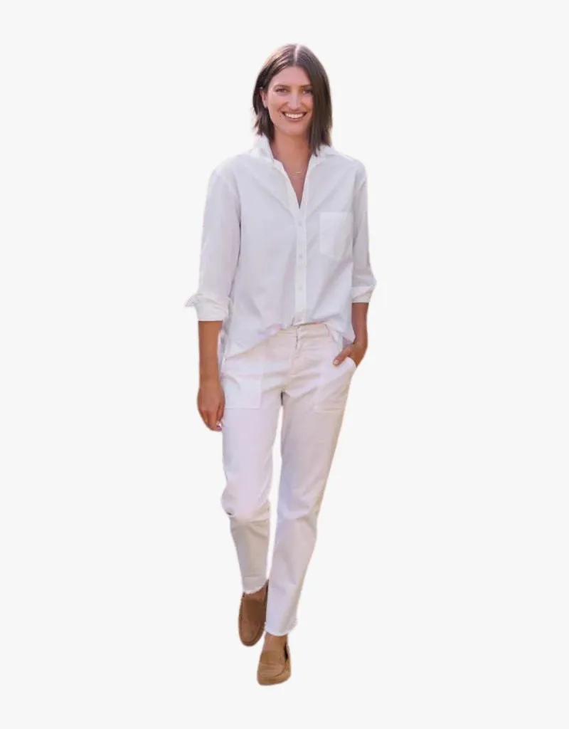 Frank & Eileen Blackrock The Italian Utility Pants in Chalk (Italian Cotton Twill)