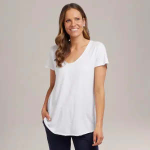 Fundamental Vee Tee / White