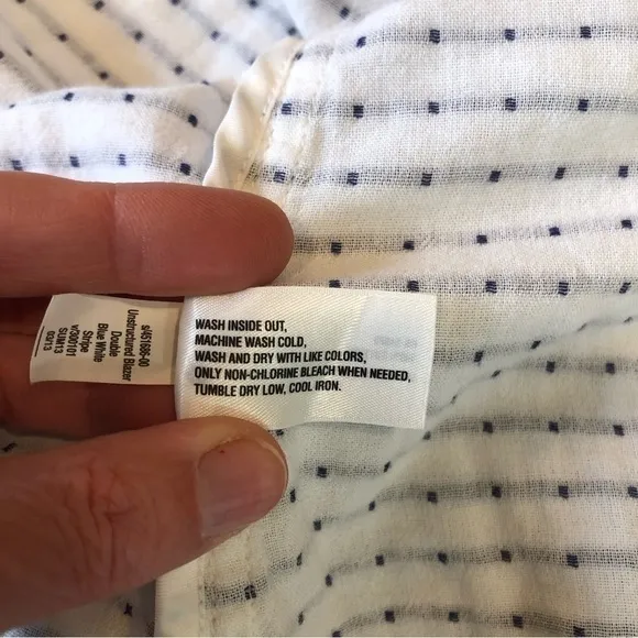 Gap Academy Blazer white blue striped double lawn cotton 10