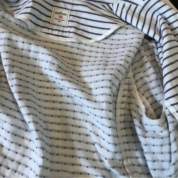 Gap Academy Blazer white blue striped double lawn cotton 10