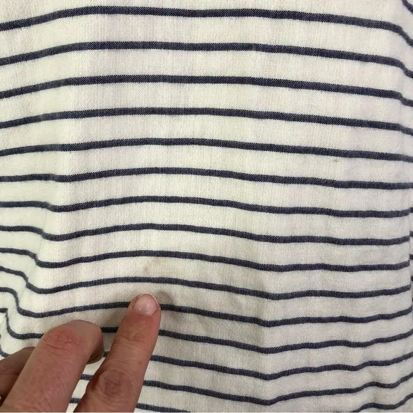 Gap Academy Blazer white blue striped double lawn cotton 10