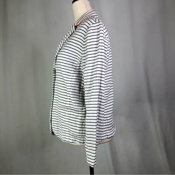Gap Academy Blazer white blue striped double lawn cotton 10
