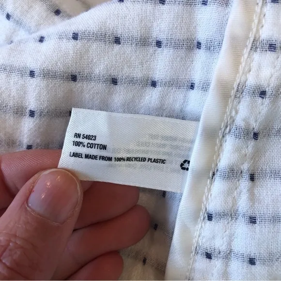 Gap Academy Blazer white blue striped double lawn cotton 10