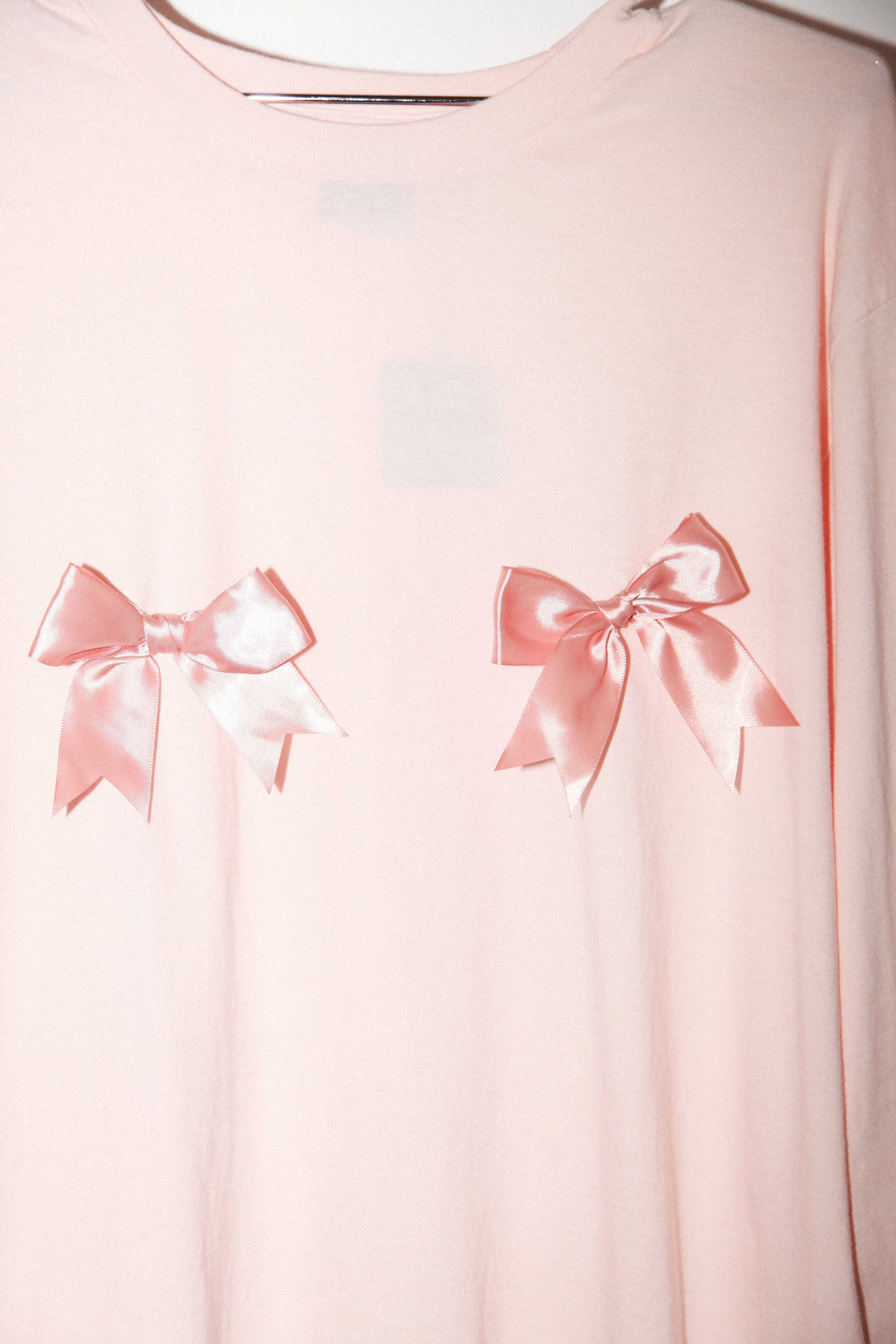 Gemma Longsleeve Top in Rosewater with Bows