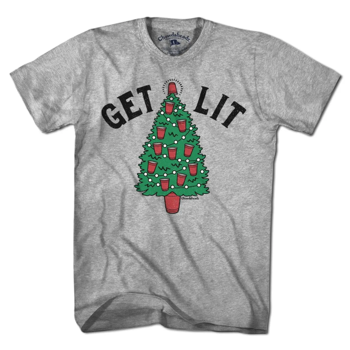 Get Lit Christmas Tree T-Shirt