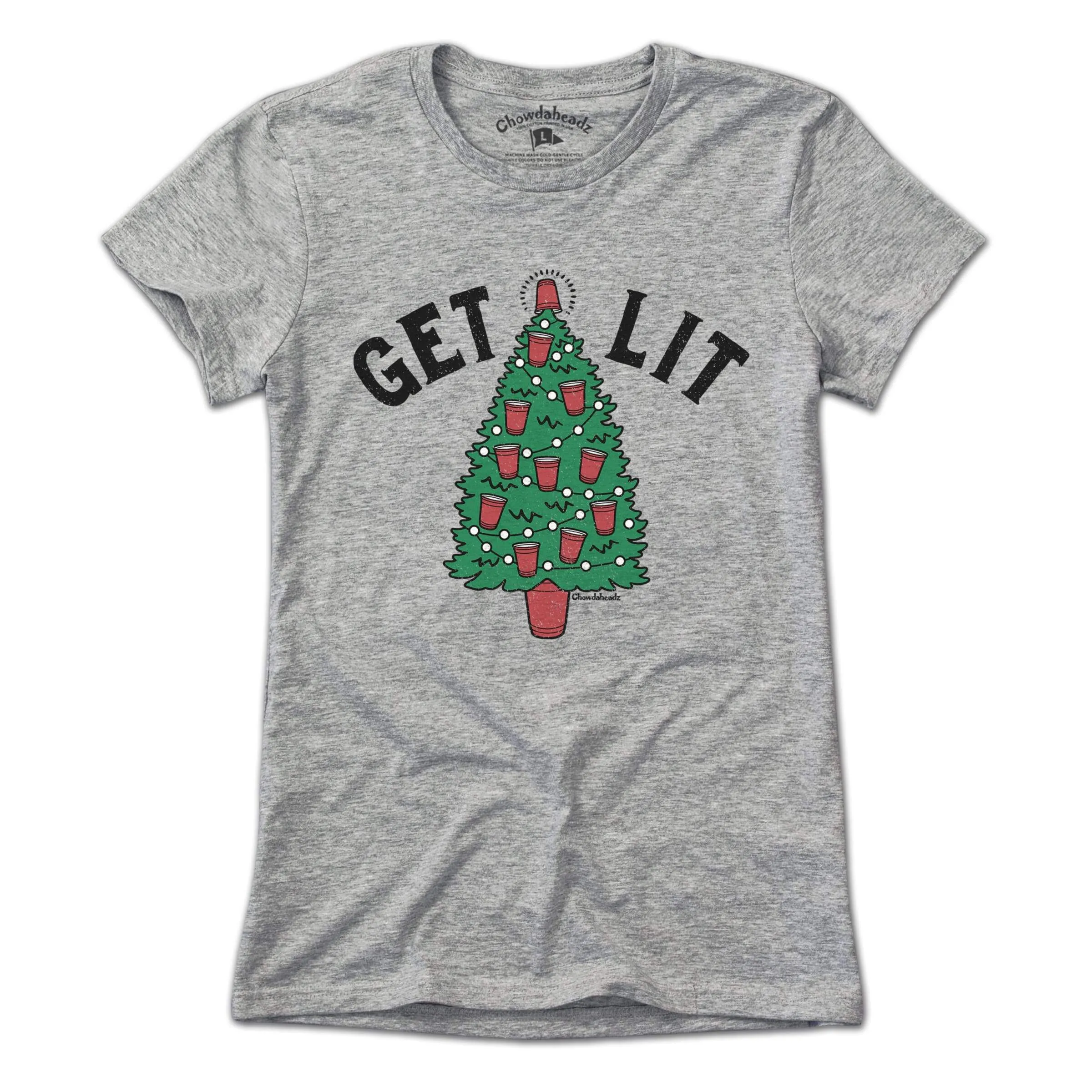 Get Lit Christmas Tree T-Shirt