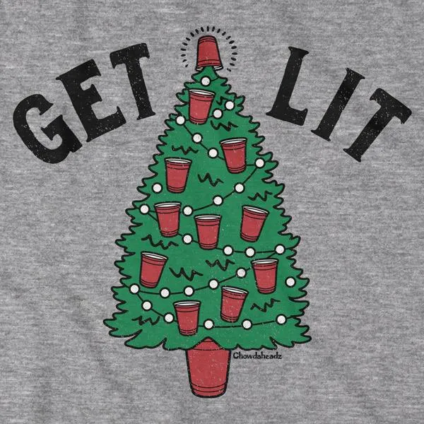Get Lit Christmas Tree T-Shirt