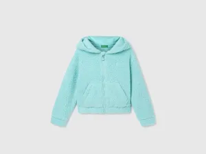 Girl's Regular Fit Hooded Neck Solid Sweatshirt