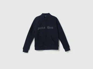 Girls Typography Mock Neck Sweatshirt