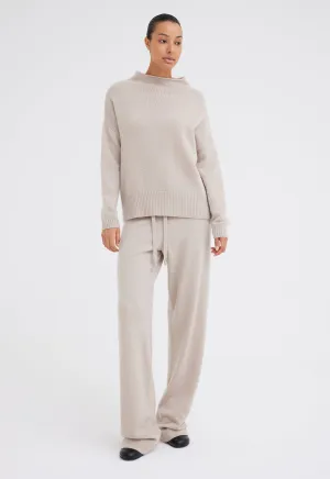 Grayson Cashmere Sweater - Flaxen Beige