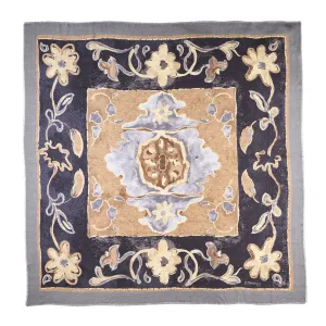 GREY WOOL AND SILK STOLE