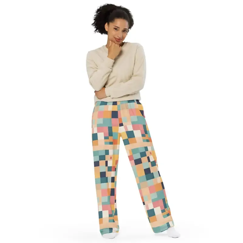 Groovy Retro Unisex Wide Leg Lounge Pants