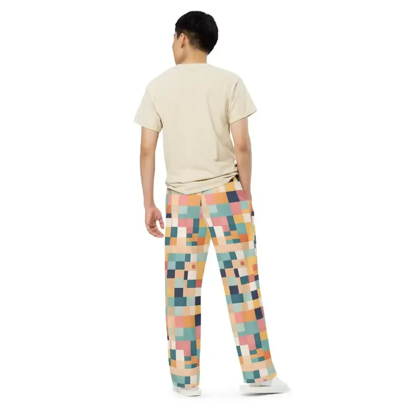 Groovy Retro Unisex Wide Leg Lounge Pants