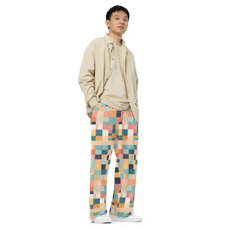 Groovy Retro Unisex Wide Leg Lounge Pants