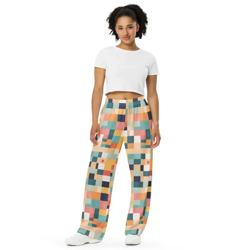 Groovy Retro Unisex Wide Leg Lounge Pants