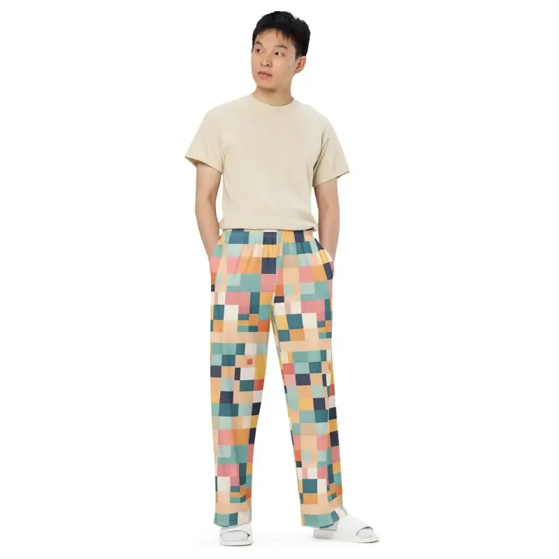 Groovy Retro Unisex Wide Leg Lounge Pants