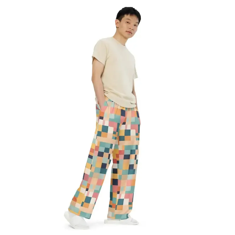 Groovy Retro Unisex Wide Leg Lounge Pants