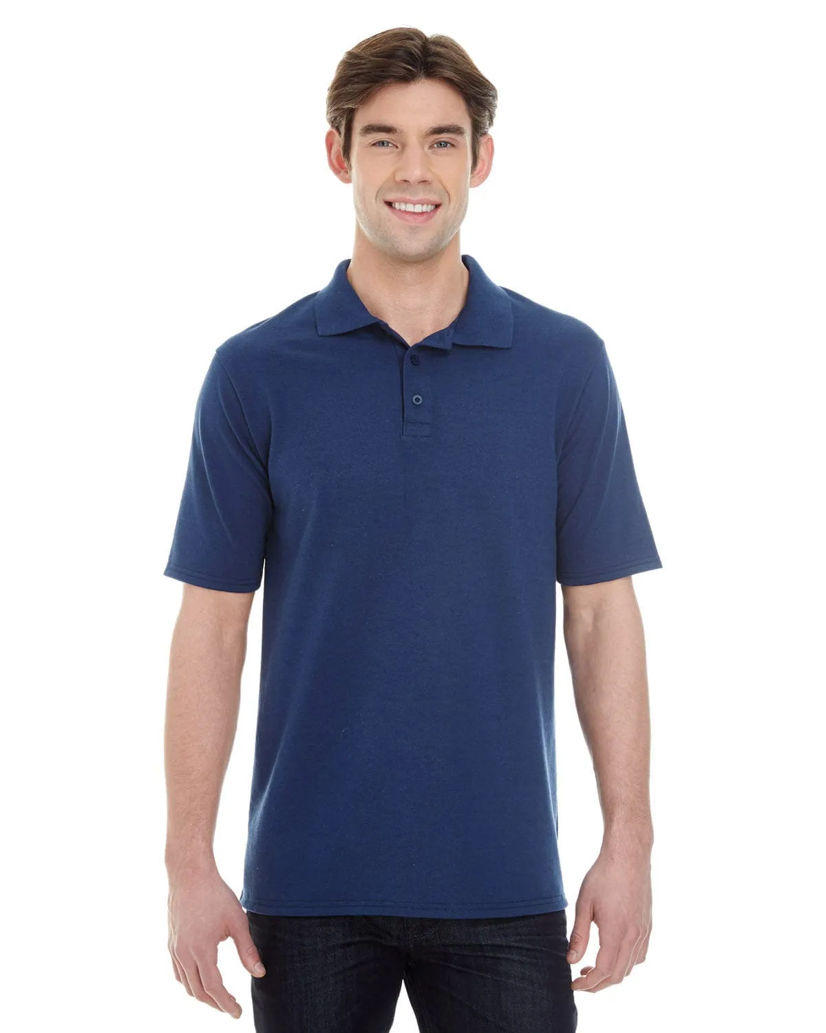 Hanes Mens X-Temp Pique Polo Shirt with Fresh IQ