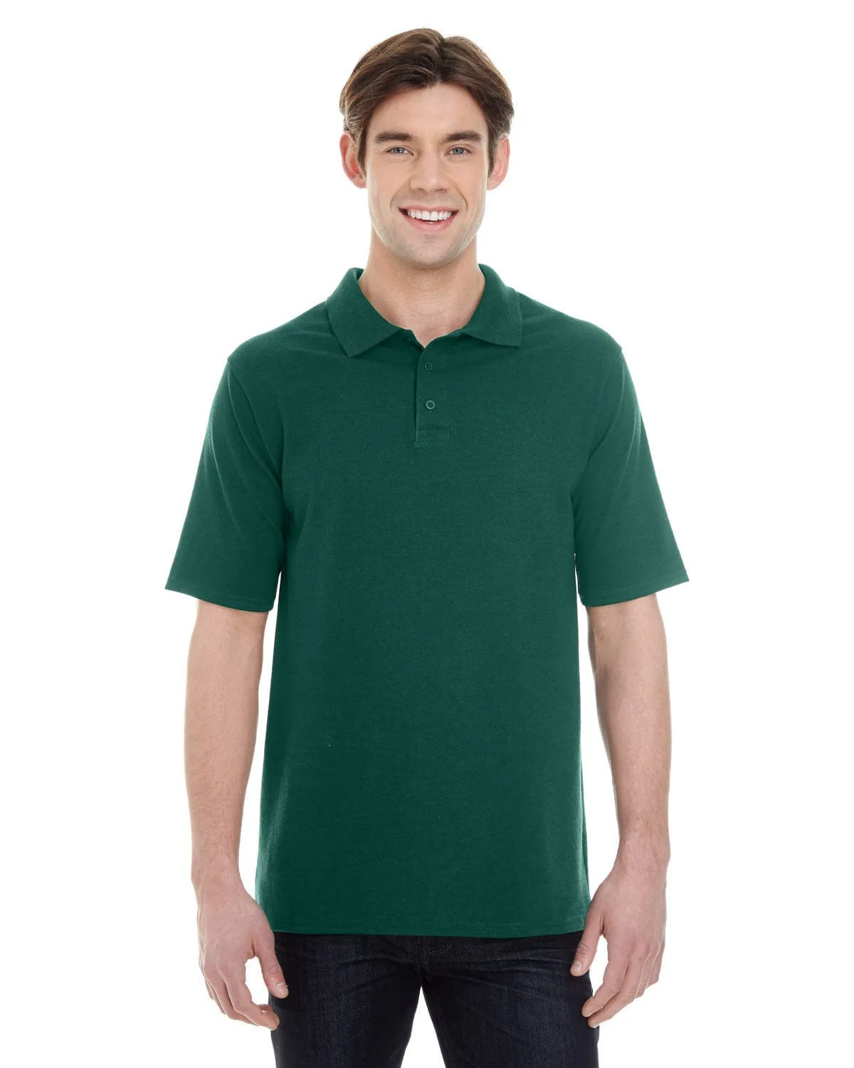 Hanes Mens X-Temp Pique Polo Shirt with Fresh IQ