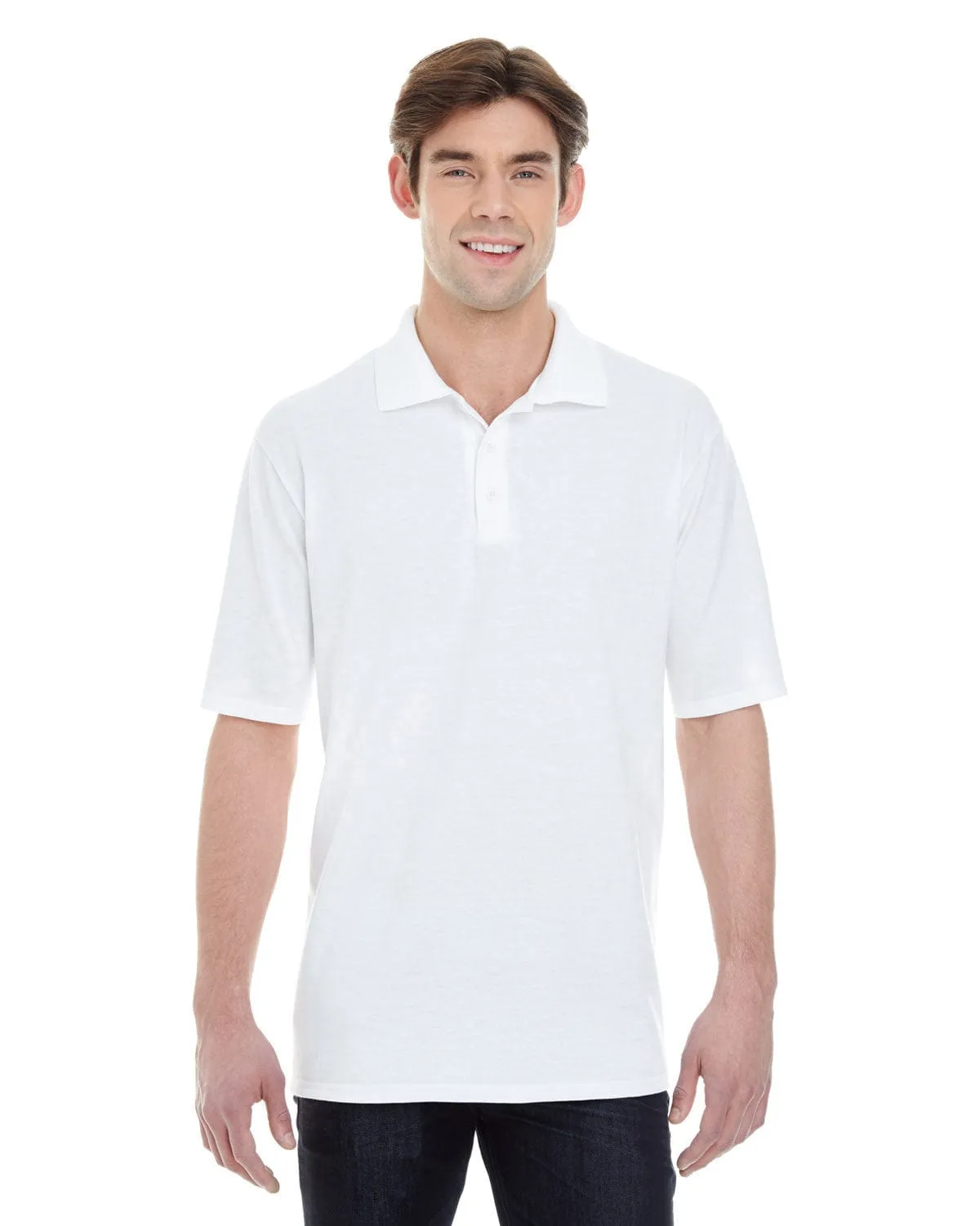 Hanes Mens X-Temp Pique Polo Shirt with Fresh IQ