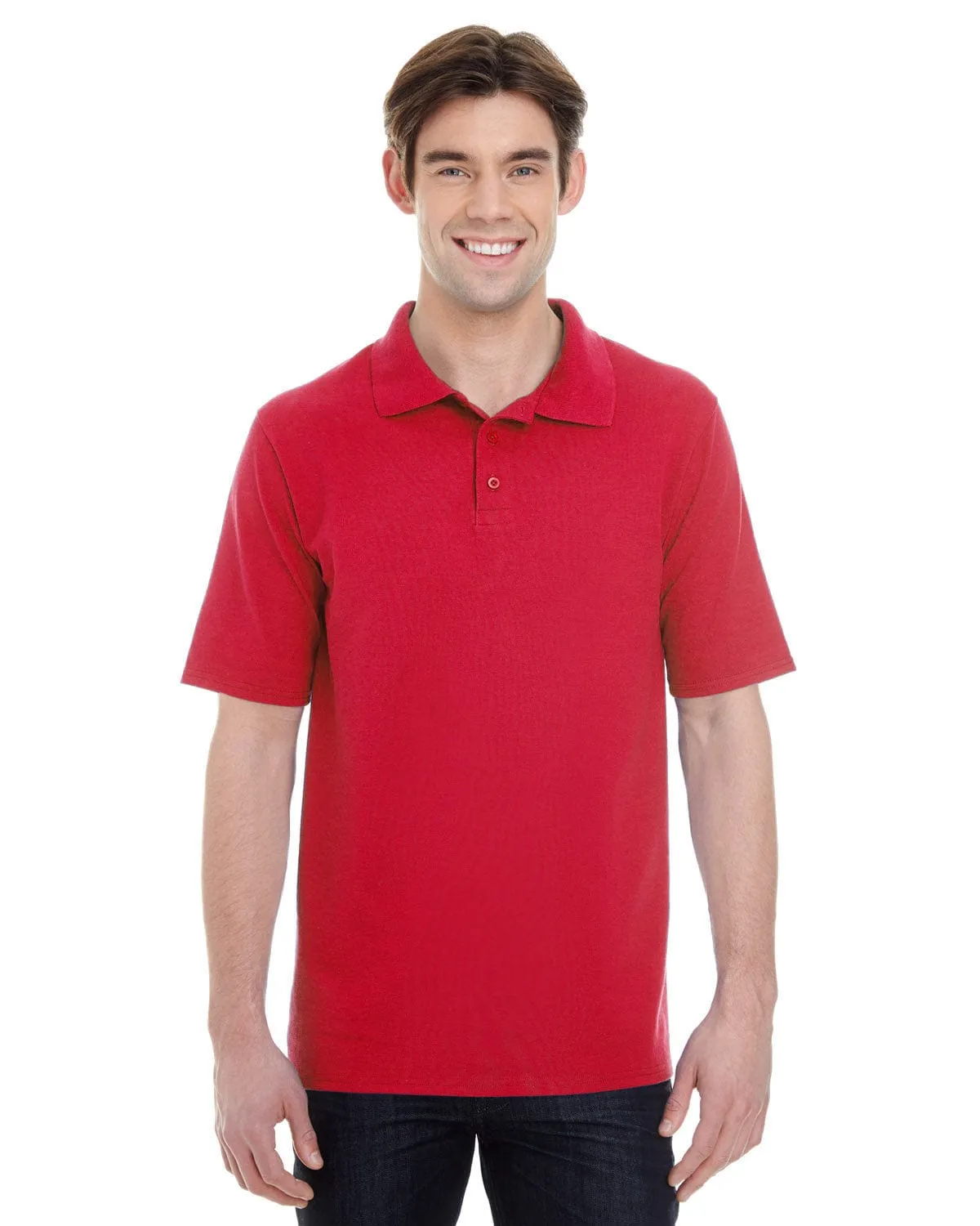 Hanes Mens X-Temp Pique Polo Shirt with Fresh IQ