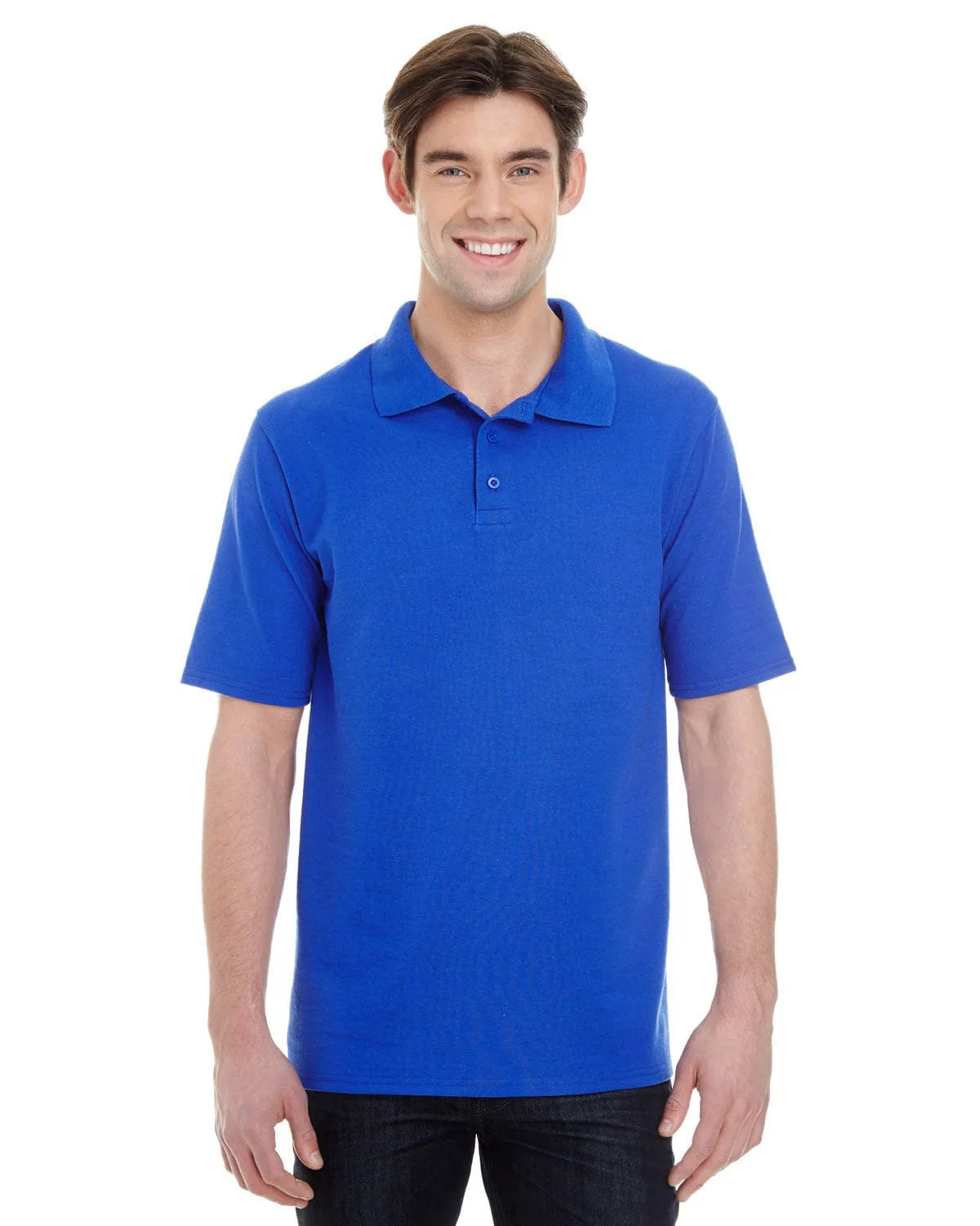 Hanes Mens X-Temp Pique Polo Shirt with Fresh IQ