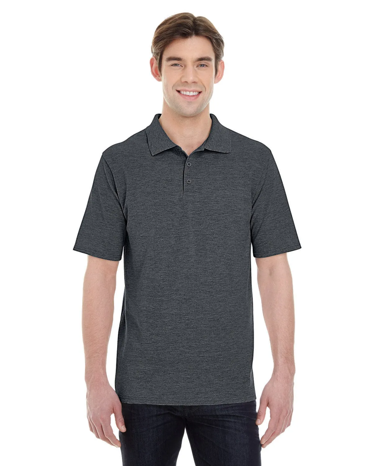 Hanes Mens X-Temp Pique Polo Shirt with Fresh IQ