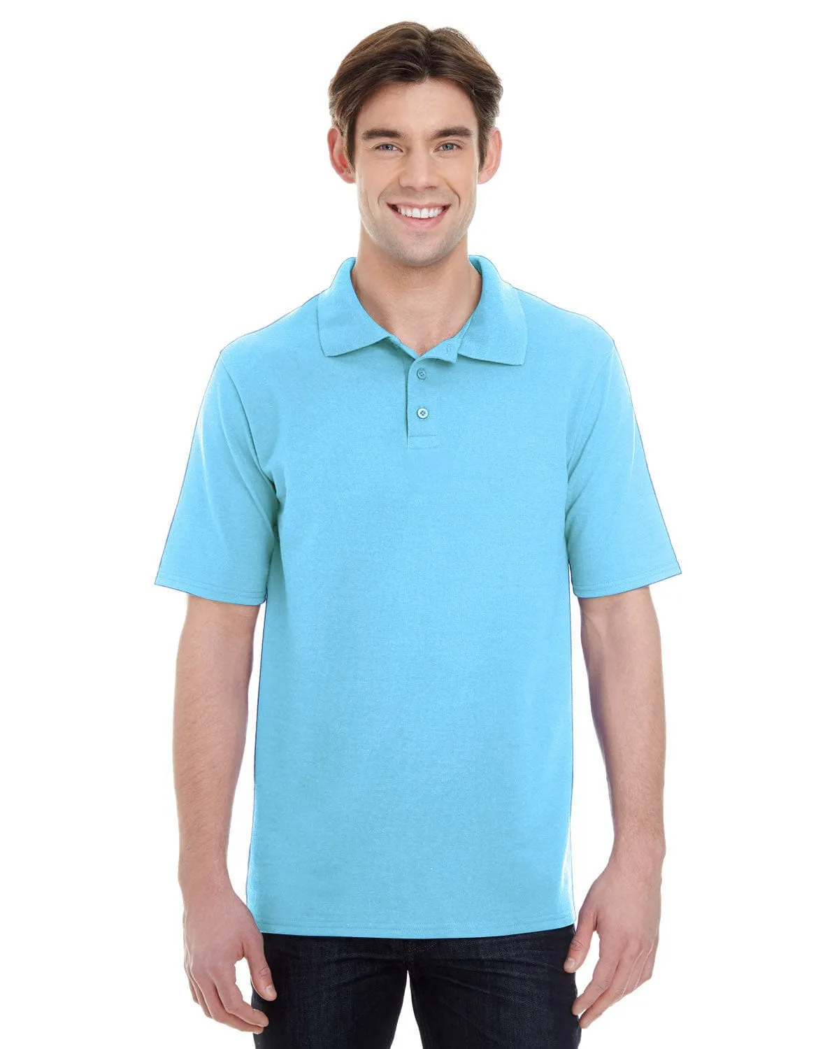 Hanes Mens X-Temp Pique Polo Shirt with Fresh IQ
