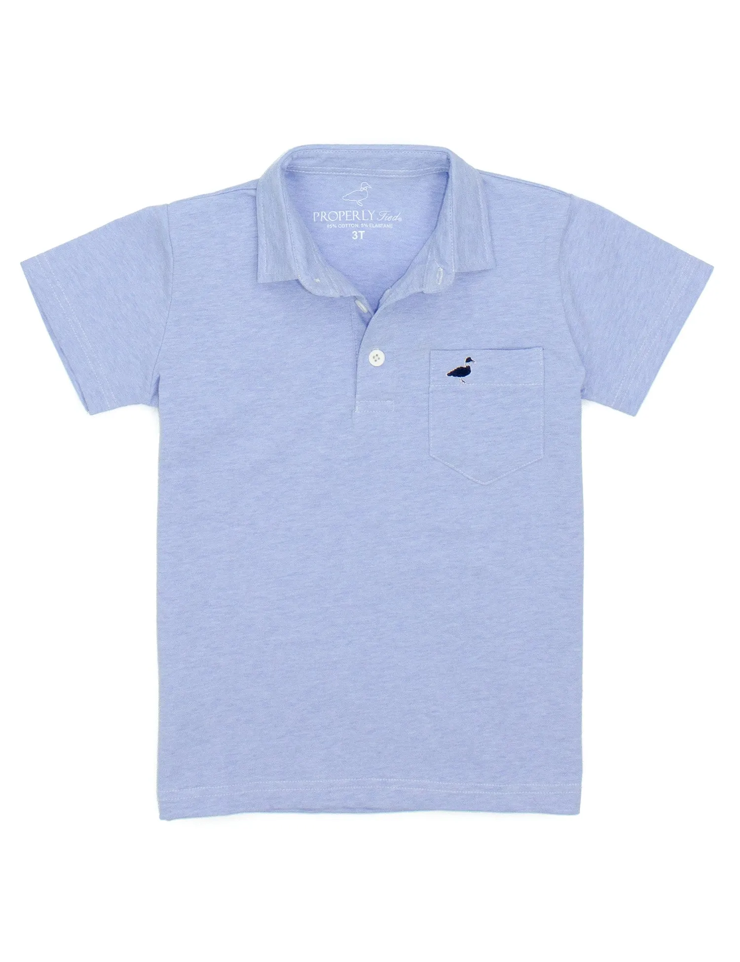 Harrison Pocket Polo | Light Blue