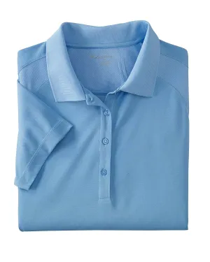 Harriton Ladies Polytech Mesh Polo Shirt | Light Blue