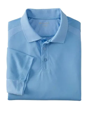 Harriton Polytech Mesh Polo | Light Blue