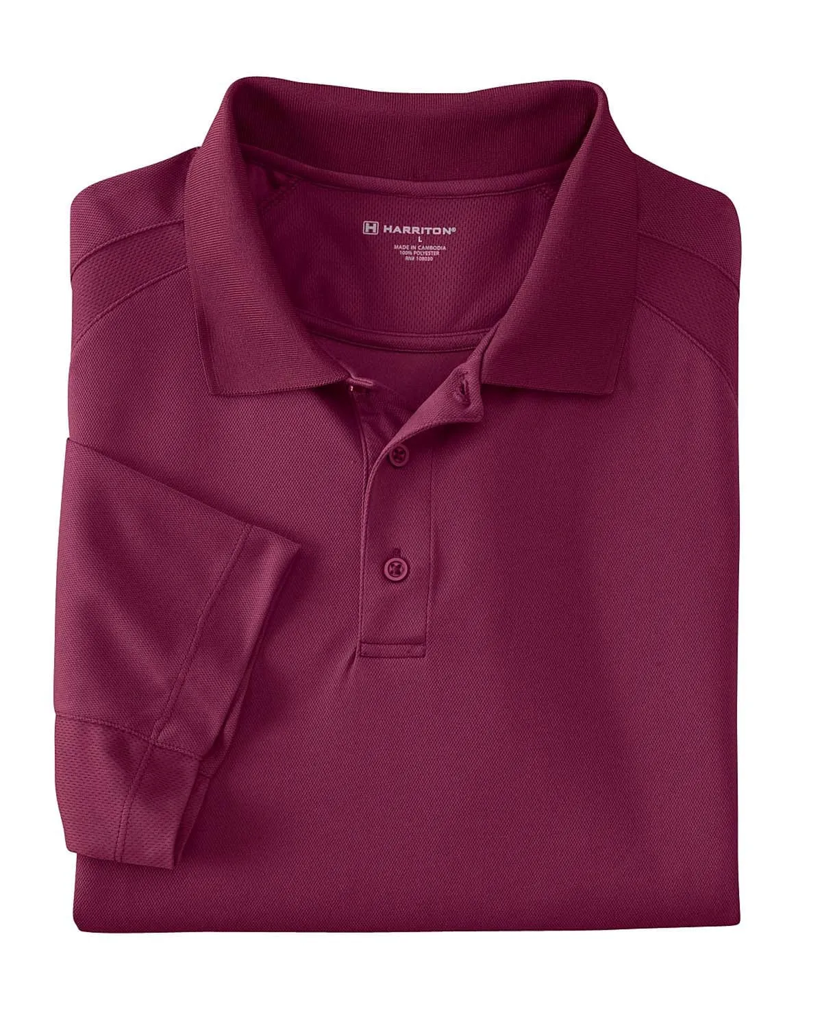 Harriton Polytech Mesh Polo