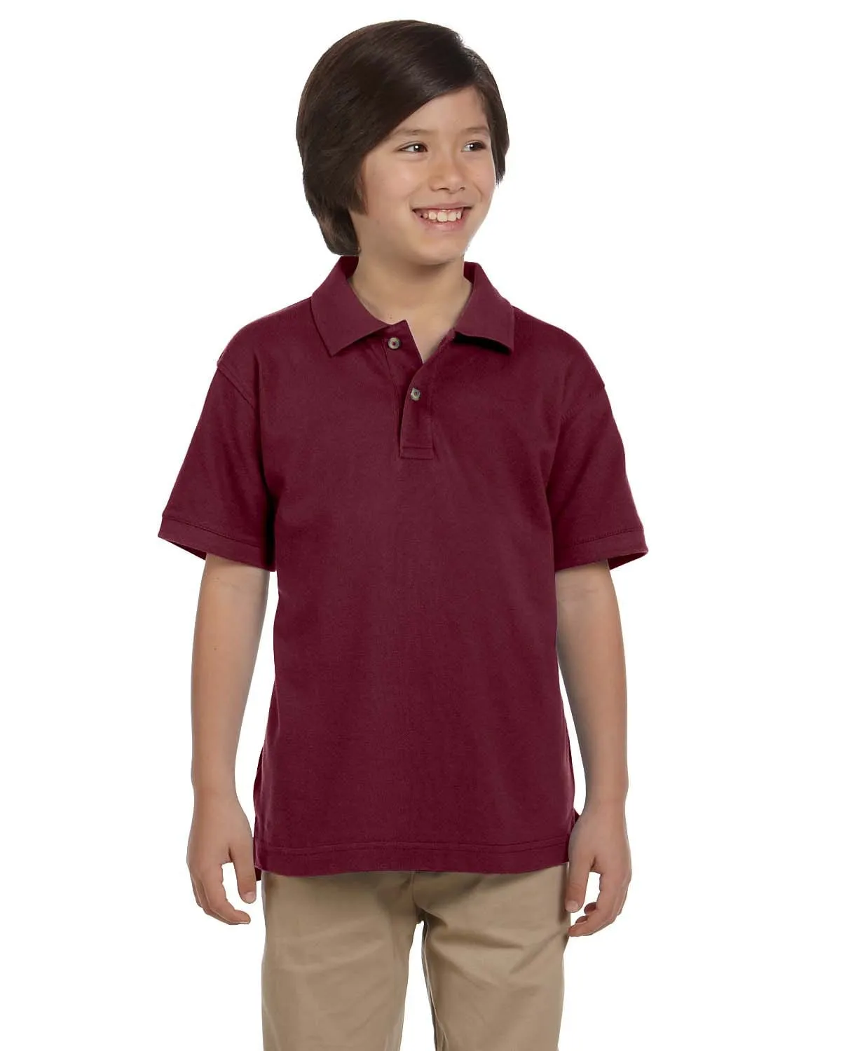 Harriton Youth Pique Knit Polo Shirt