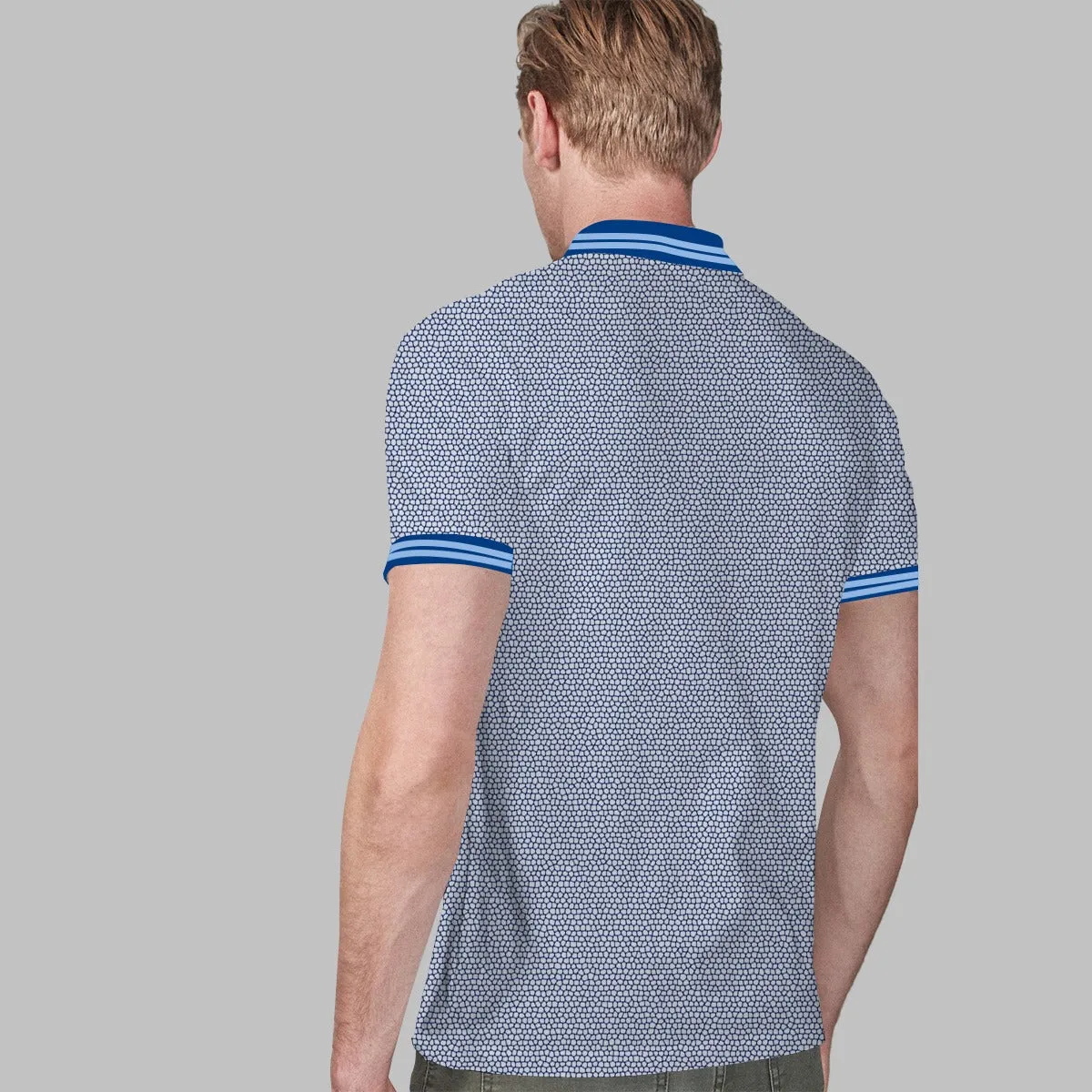 HG PREMIUM TIPPING COLLAR SELF TEXTURED POLO SHIRT