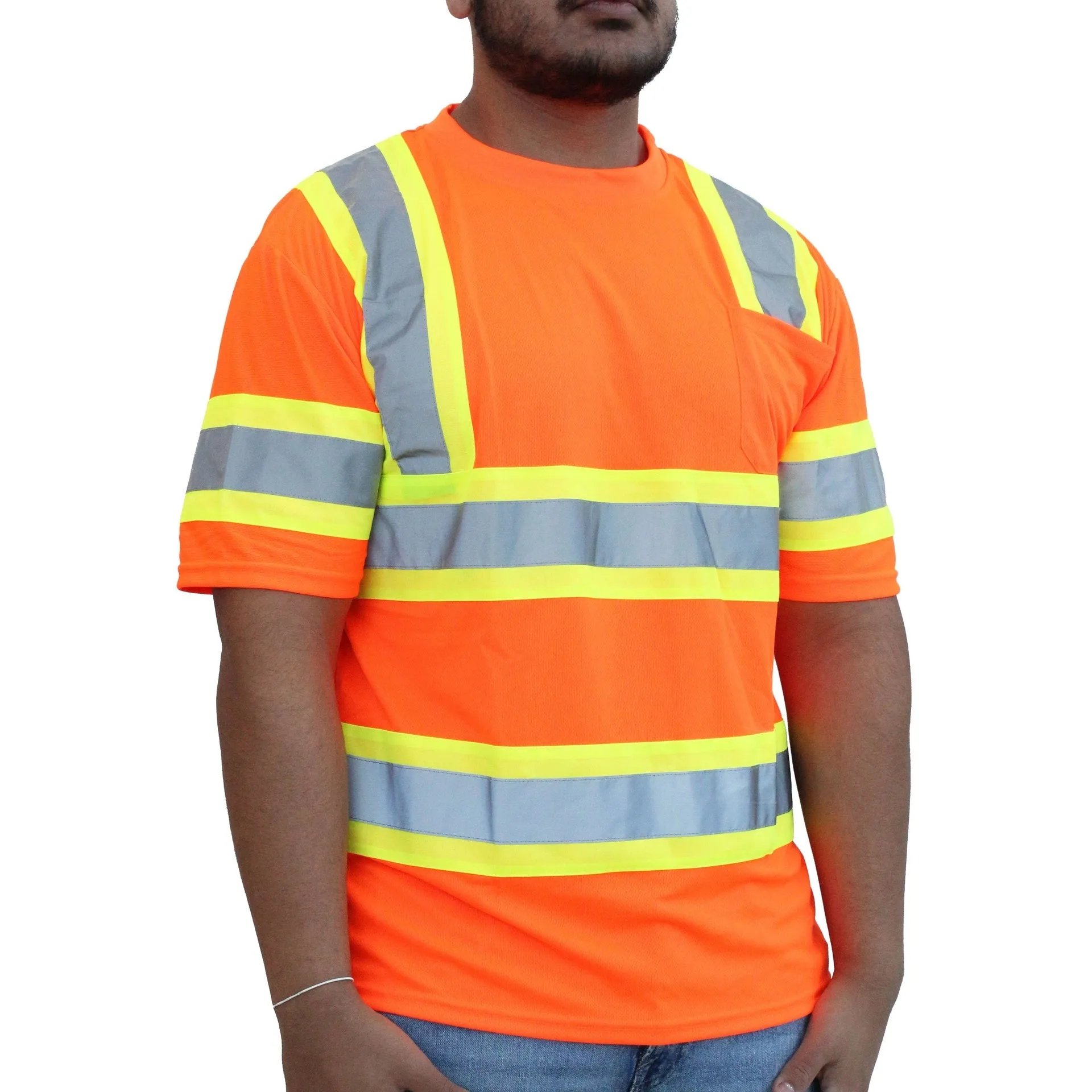 Hi-Viz Orange Class 3 Short Sleeve Mesh T-Shirt